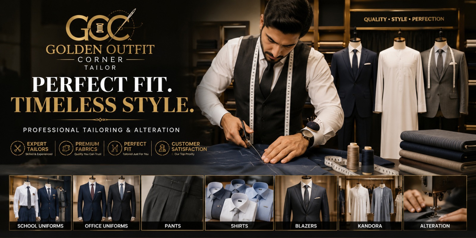 Golden Outfit Corner tailoring services