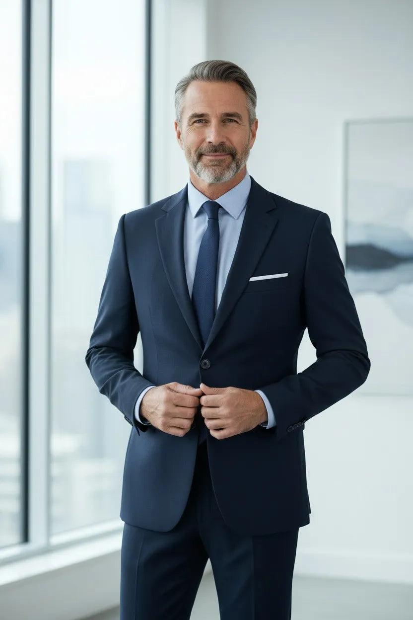 Navy made-to-measure two piece suit