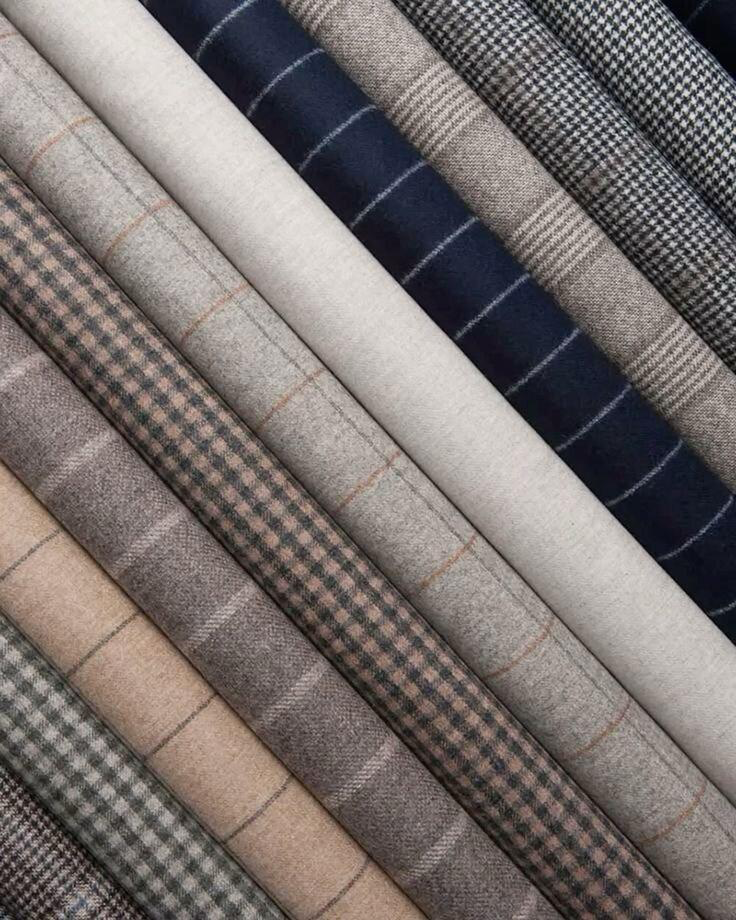 Wool Check & Houndstooth fabric detail